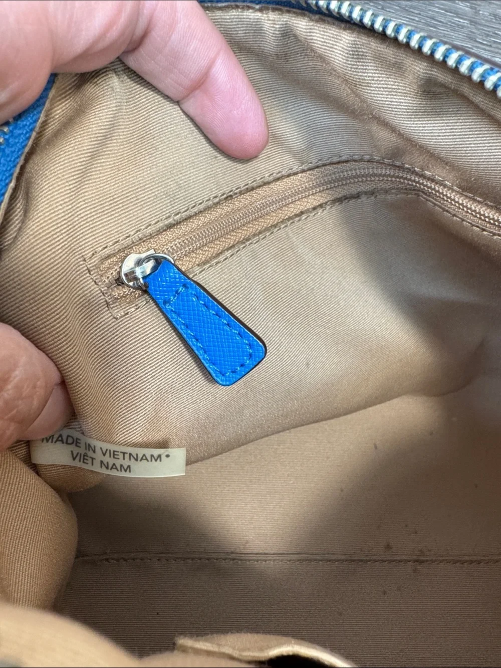 Coach Electric Blue Leather Satchel with Removable Strap